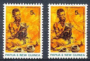 PAPUA NEW GUINEA 1969  - Anniversary of I.L.O.   SINGLE ISSUE -   FINE MINT and  USED