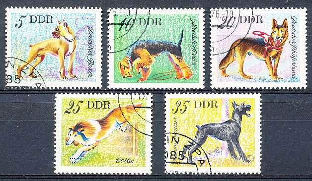 GERMANY  DDR   1976  -   Dogs  PART  SET     -  FINE USED
