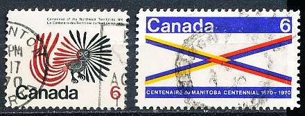CANADA  1970  -    Anniversary of Manitoba   FULL  SET -   FINE  USED