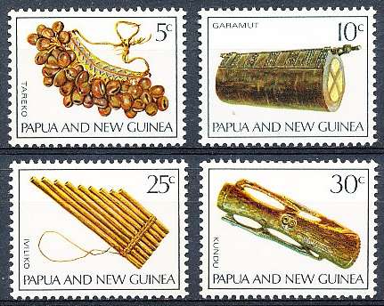 PAPUA NEW GUINEA 1969 -   Musical Instruments   FULL  SET    -   FINE MINT