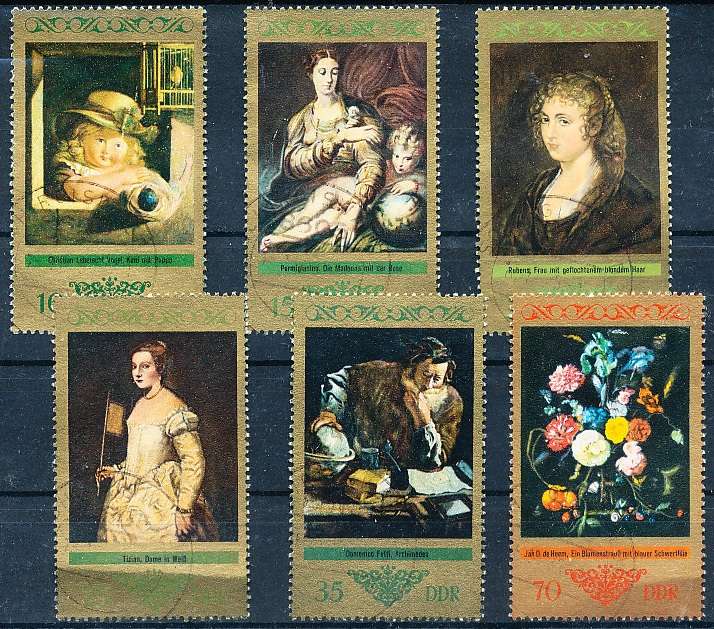 GERMANY  DDR   1973  - Paintings   FULL SET   -   FINE USED