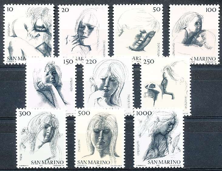 SAN MARINO  1976  -  Civic Virtues SET     -   FINE  MINT