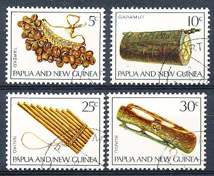 PAPUA NEW GUINEA 1969 -   Musical Instruments   FULL  SET    -   FINE USED