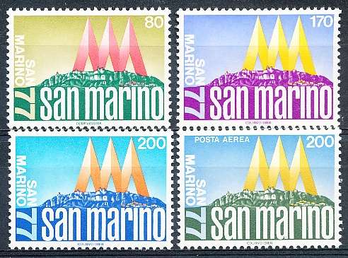 SAN MARINO  1977  -  Philatelic Exhibition "SAN MARINO 77"  FULL SET     -   FINE  MINT
