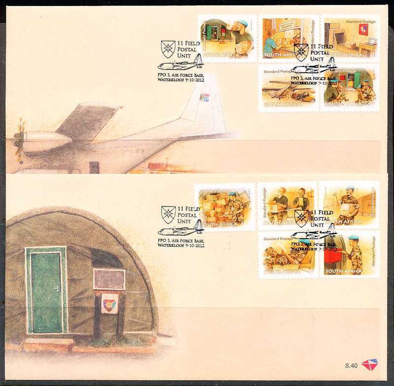 RSA -  2012 -   Field Postal Units    F/D  COVERS - FINE  ITEMS