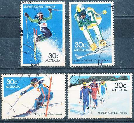 AUSTRALIA  1984 -  Skiing in Australia  SET -   FINE  USED