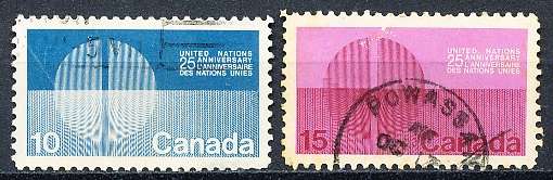 CANADA  1970  -    Anniversary of the United Nations    FULL  SET -   FINE  USED
