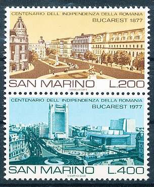 SAN MARINO  1977  -   World Cities - Bucharest   FULL SET     -   FINE  MINT