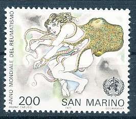SAN MARINO  1977  - World Rheumatism Year  SINGLE ISSUE     - FINE  MINT