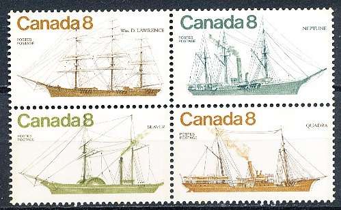 CANADA  1975  -  Canadian Ships   FULL  SET -   FINE  MINT