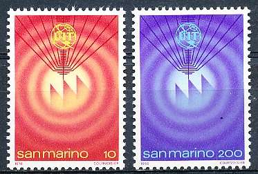 SAN MARINO  1978  -   World Telecommunications Day   FULL SET     -   FINE  MINT