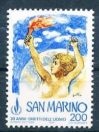 SAN MARINO  1978  - Declaration of Human Rights  SINGLE ISSUE     - FINE  MINT