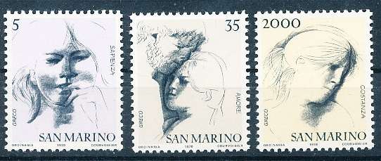 SAN MARINO  1978  -  Civic Virtues   SET     -   FINE  MINT