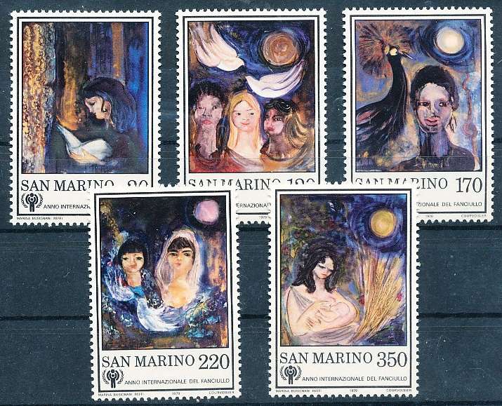 SAN MARINO  1979  -  Year of the Child   FULL SET     -   FINE  MINT