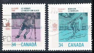 CANADA  1986  -   Winter Olympic Games   FULL  SET -  FINE  USED