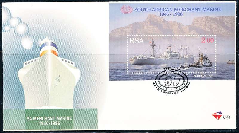 RSA -  1996  -  South African Merchant Marine  -    F/D  COVER - FINE  ITEM