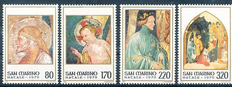 SAN MARINO  1979  -   Christmas  FULL SET     -   FINE  MINT