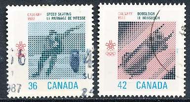 CANADA  1987  -  Winter Olympic Games    FULL  SET -  FINE  USED