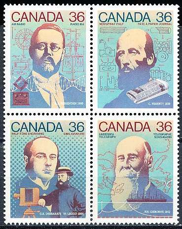 CANADA  1987  -   Canadian Inventors   FULL  SET -  FINE  MINT