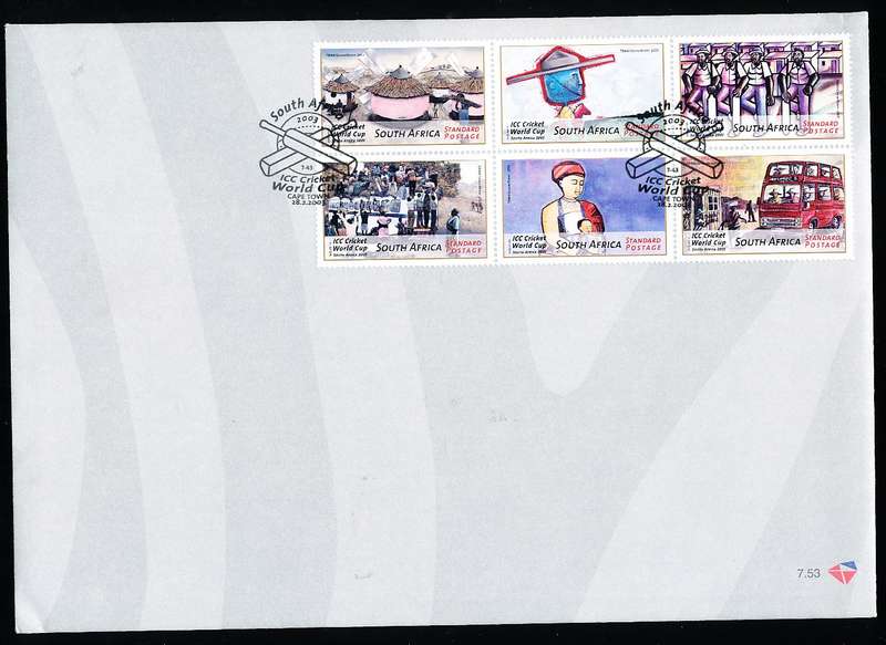 RSA -  2003 -  Cricket World Cup     F/D  COVER - FINE  ITEM