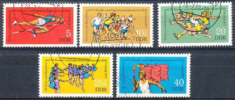 GERMANY  DDR   1977  -  Sports  PART  SET     -  FINE  USED