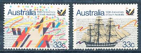 AUSTRALIA  1986 -  Anniversary of South Australia  SET  -   FINE  USED