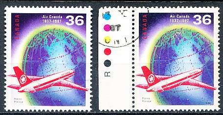 CANADA  1987  -  Anniversary of Air Canada  -  FINE  MINT and USED