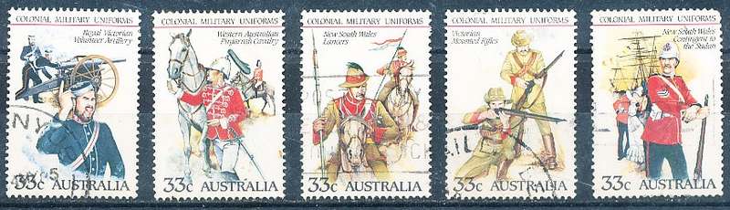 AUSTRALIA  1985 -  Colonial Military Uniforms  SET -   FINE  USED