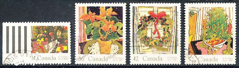 CANADA  1987  -  Christmas - Christmas Plants  FULL  SET -  FINE  USED