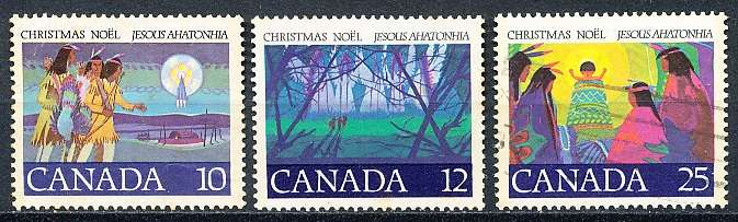 CANADA  1977  -   Christmas -  First Carol "Jesous Ahatonhia"  FULL  SET -   FINE  USED