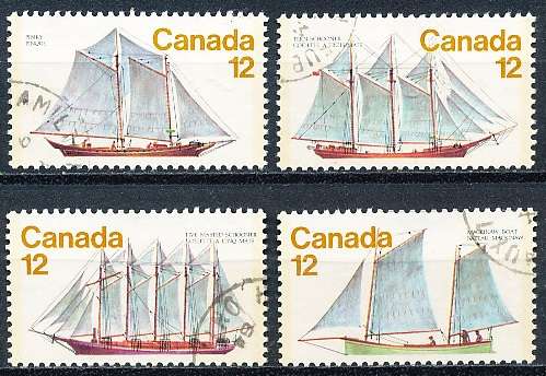CANADA  1977  -   Canadian Ships - Sailing Ships  FULL  SET -  FINE  USED
