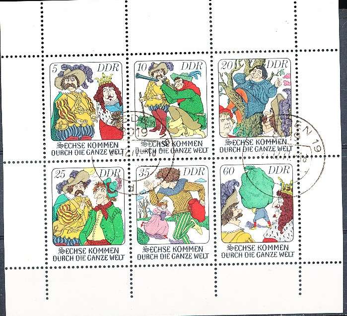 GERMANY  DDR   1977  -   Fairy Tales  MINI-SHEET    -  FINE  USED