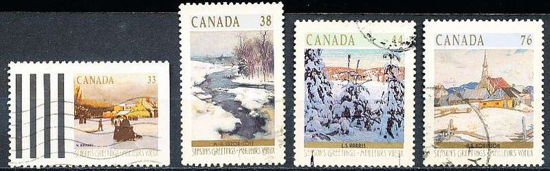 CANADA  1989 -   Christmas - Paintings   FULL  SET -  FINE  USED