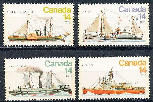 CANADA  1978  -  Canadian Ships - Ice Breakers  FULL  SET -  FINE  MINT