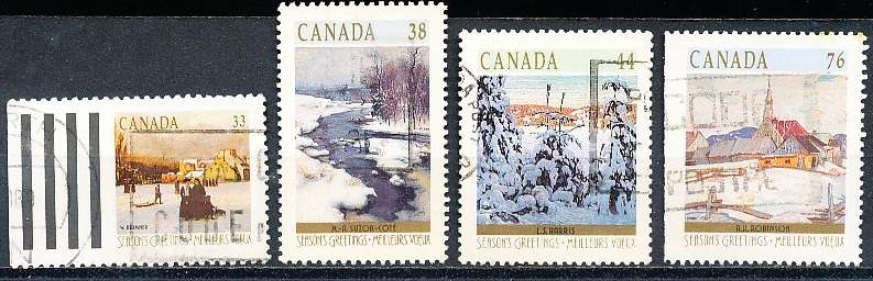 CANADA  1989 -   Christmas - Paintings   FULL  SET -  FINE  USED
