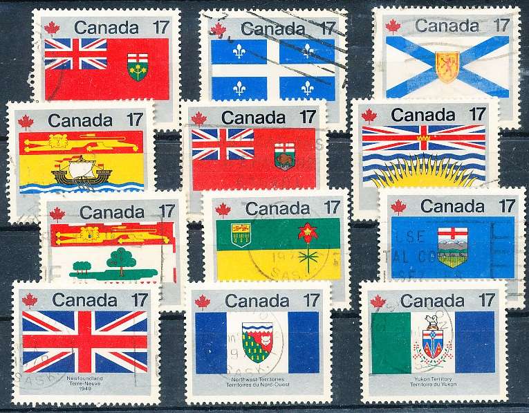 CANADA  1979  -  Canada Day - Flags   FULL  SET -    FINE USED