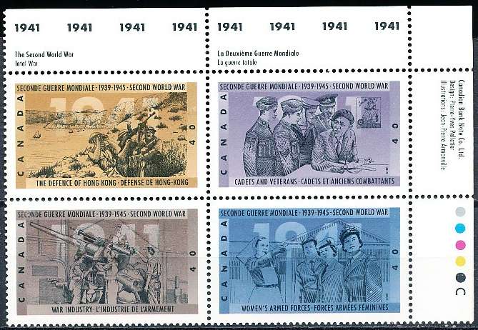 CANADA  1991 -    Second World War  FULL  SET -  FINE MINT