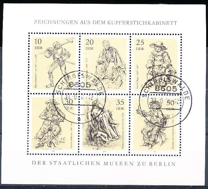 GERMANY  DDR   1978  -  Museum of Berlin MINI-SHEET      -  FINE  USED