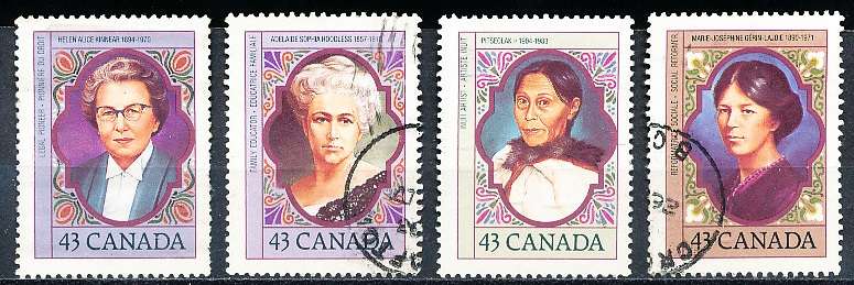 CANADA  1993 -    Prominent Canadian Women  FULL  SET -  FINE USED