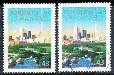 CANADA  1993  -    Anniversary of Toronto  -  MINT and  USED