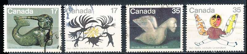 CANADA  1980  - Canadian Eskimos  - Spirits   FULL  SET -    FINE USED