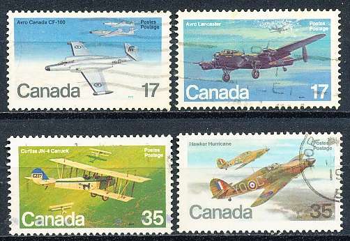 CANADA  1980  -  Canadian Aircraft   FULL  SET -    FINE USED