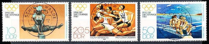 GERMANY  DDR   1980  - Olympic Games - Moscow  FULL SET    -  FINE  USED