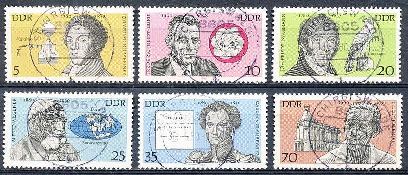 GERMANY  DDR   1980  -  Personalities  FULL SET    -  FINE  USED