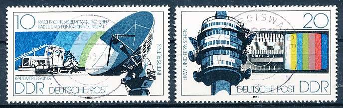 GERMANY  DDR   1980  -  Radio and Television  FULL SET    -  FINE  USED