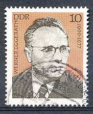 GERMANY  DDR   1980  -  Werner Eggerath  SINGLE ISSUE     -  FINE  USED