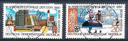GERMANY  DDR   1980  -  Labour Festival in Rostock  FULL SET    -  FINE  USED