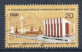 GERMANY  DDR   1980  -  Interparliamentary Conference  SINGLE ISSUE    -  FINE    USED