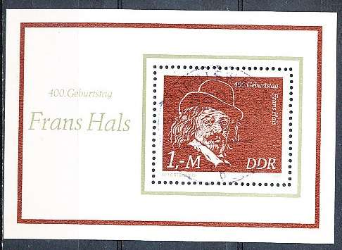 GERMANY  DDR   1980  -  Birth of Frans Hals  MINI-SHEET   -  FINE    USED