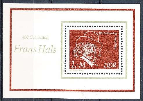 GERMANY  DDR   1980  -  Birth of Frans Hals  MINI-SHEET   -  FINE  MINT